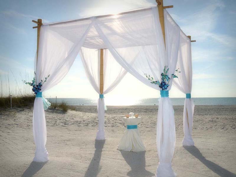 Orchid beach wedding theme Treasure Island