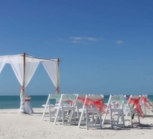 Captivating Coral beach wedding theme