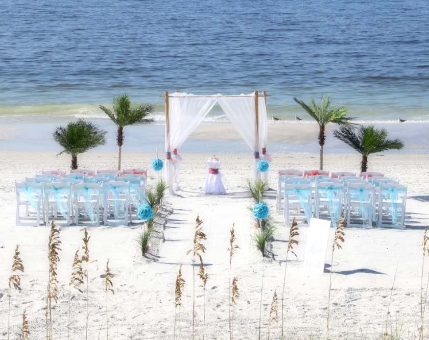 Florida beach wedding packages - Island Oasis package