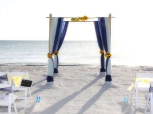 sunflower beach wedding theme