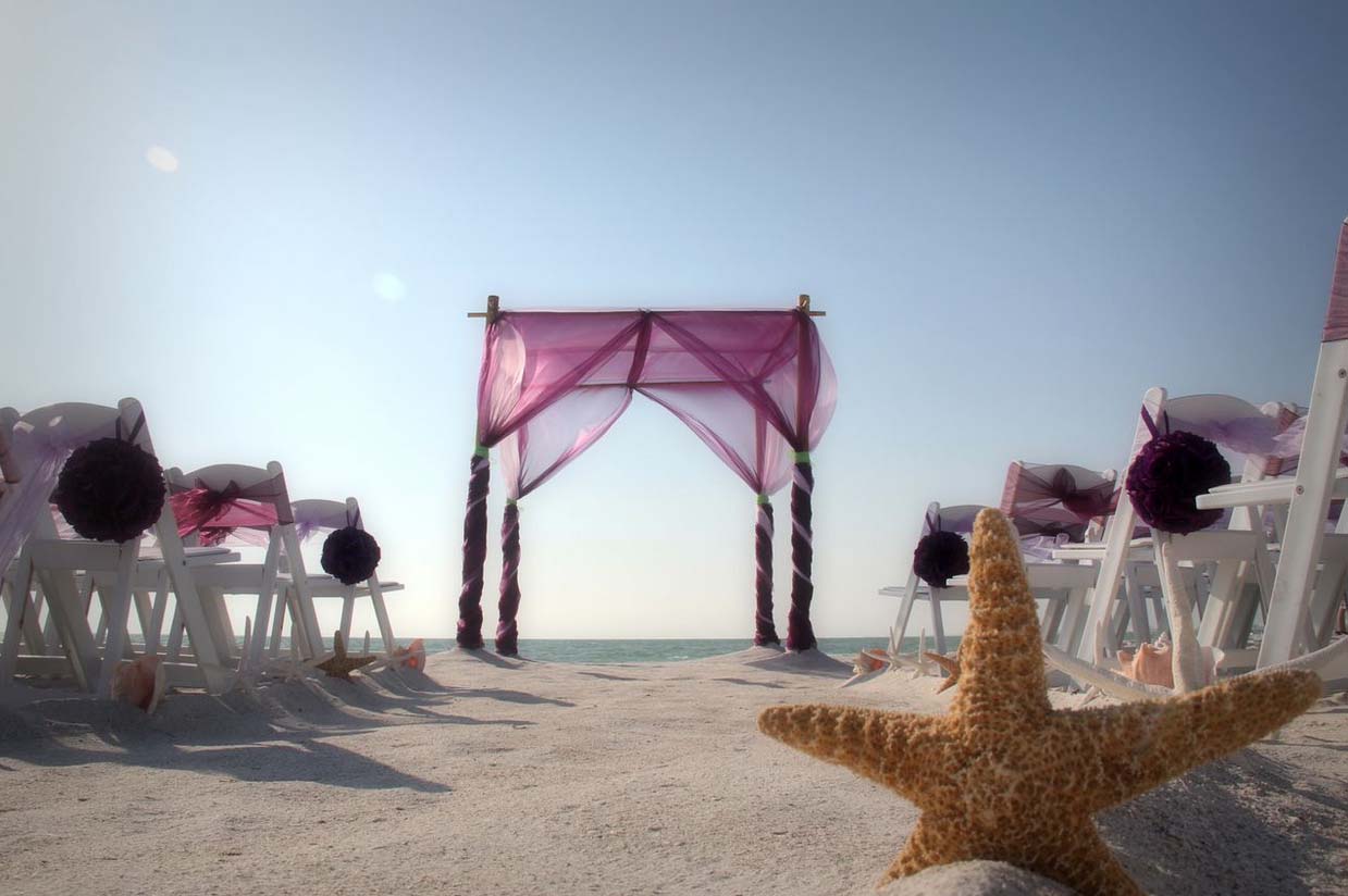 Florida beach wedding arches