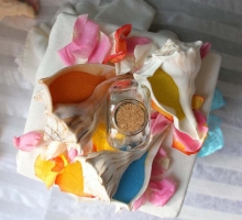 Florida wedding unity ceremony with fresh rose petals Florida wedding unity ceremony with fresh rose petals