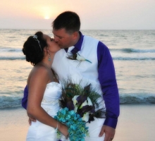 Florida beach wedding themes presented by Suncoast Weddings - Peacock feathers