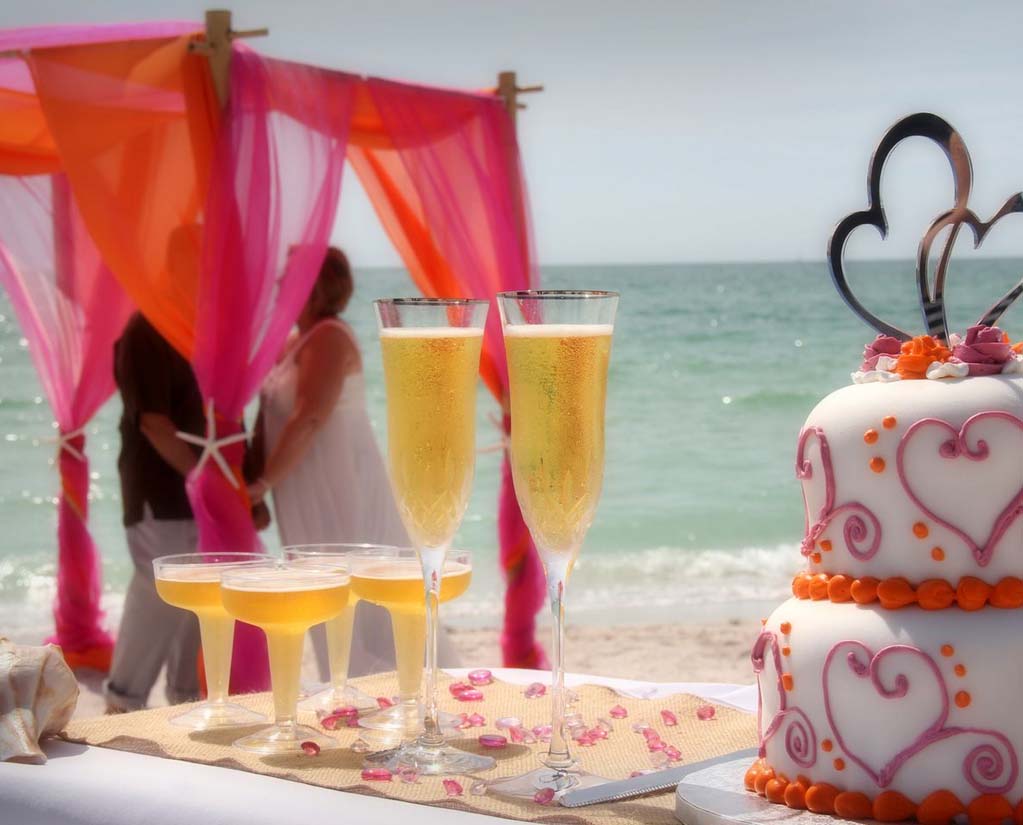Florida beach wedding receptions on the beach