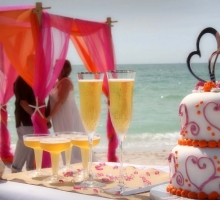 Florida beach wedding receptions on the beach
