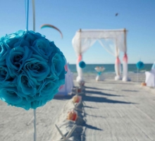 Affordable Florida beach wedding themes - a symphony in blue presented by Suncoast Weddings